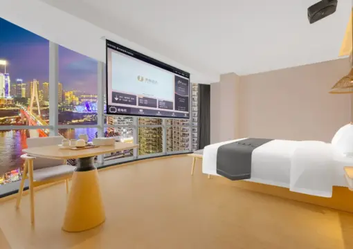 安香居河景特大床房（一线河景+投影仪+恒温雨淋花洒）