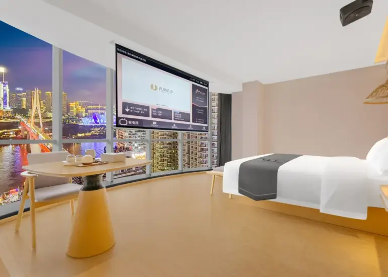 安香居河景特大床房（一线河景+投影仪+恒温雨淋花洒）