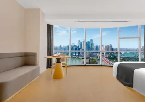 安香居河景特大床房（一线河景+投影仪+恒温雨淋花洒）