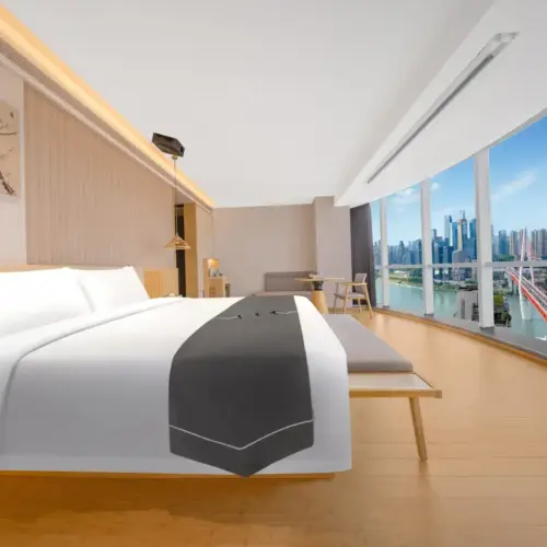 安香居河景特大床房（一线河景+投影仪+恒温雨淋花洒）